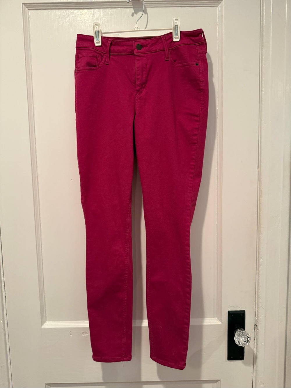 Old Navy Raspberry Rock Star Mid Rise Skinny Jeans Size 10